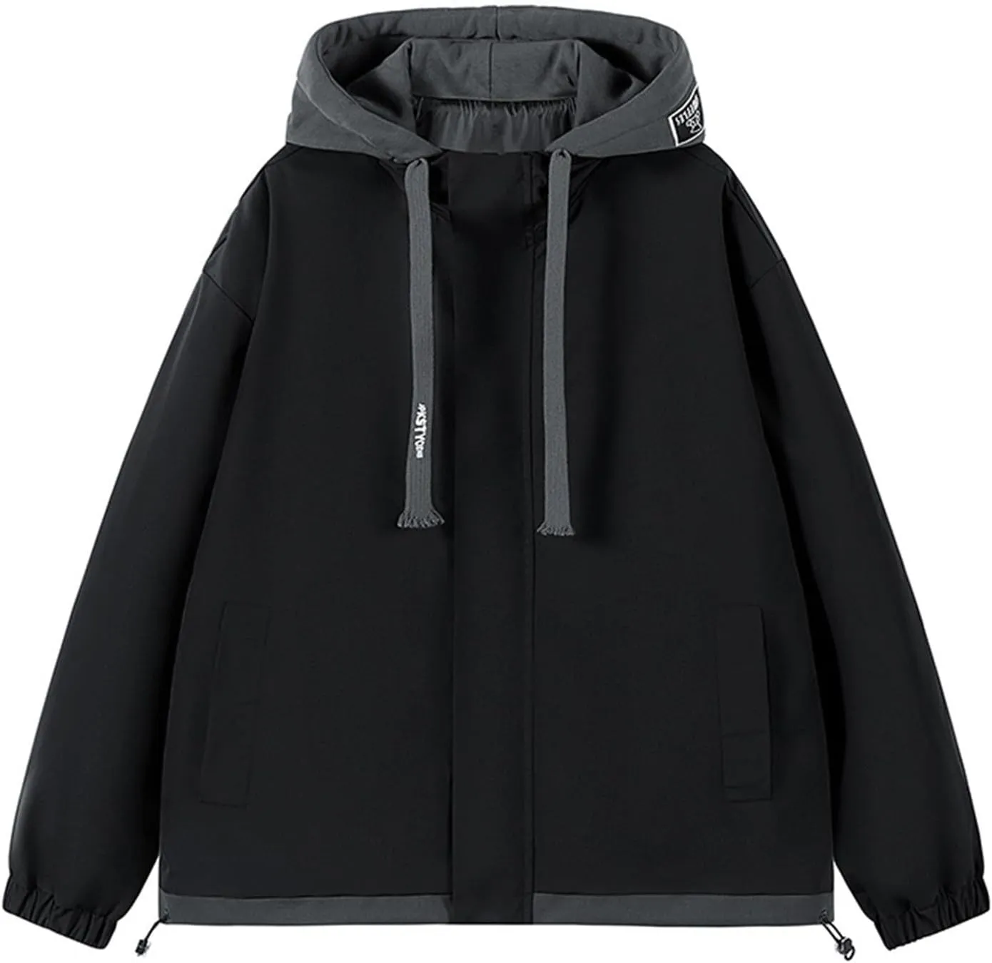 2024 Winter Drawstring Hooded With Pockets For Womens Fashion Solid Windproof Classic Lightweight Long Sleeve Coats