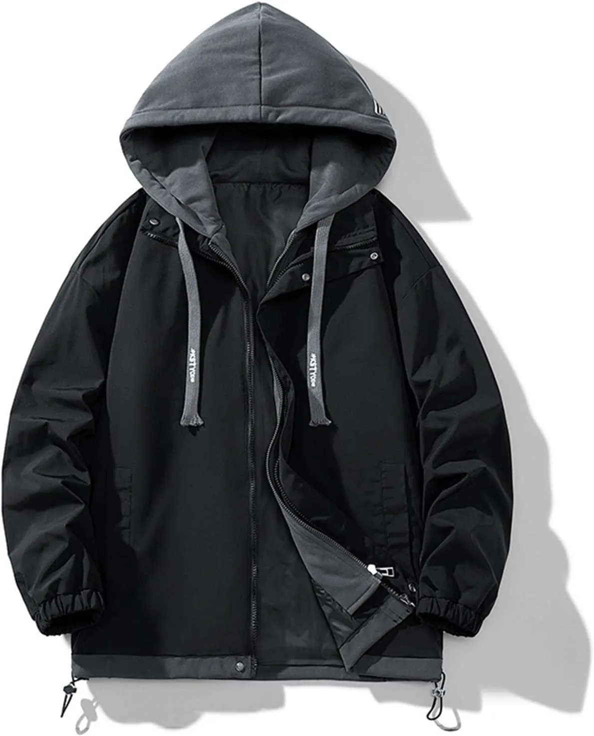 2024 Winter Drawstring Hooded With Pockets For Womens Fashion Solid Windproof Classic Lightweight Long Sleeve Coats