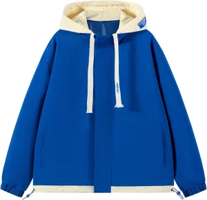 2024 Winter Drawstring Hooded With Pockets For Womens Fashion Solid Windproof Classic Lightweight Long Sleeve Coats