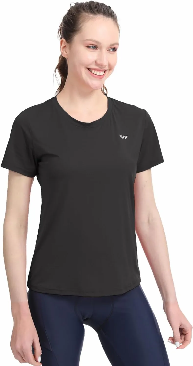 3-5 Pack Workout Shirts Women Running Quick Dry Crew Neck Gym Moisture Wicking T-Shirts Athletic Yoga Tee Top UPF 50 