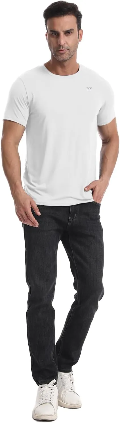 3 or 5 Pack Workout Shirts for Men Quick Dry Running T-Shirt Short Sleeves Moisture Wicking Crew Neck Tee Athletic Casual Top