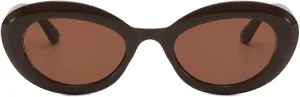 80s Oval Sunglasses for Women Men,Trendy 70s Vintage Retro Fashion Cat Eye Sun Glasses UV400