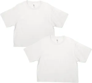 American Apparel Women's Fine Jersey Boxy T-Shirt, Style G102, 2-Pack