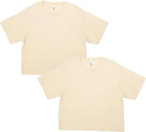 American Apparel Women's Fine Jersey Boxy T-Shirt, Style G102, 2-Pack