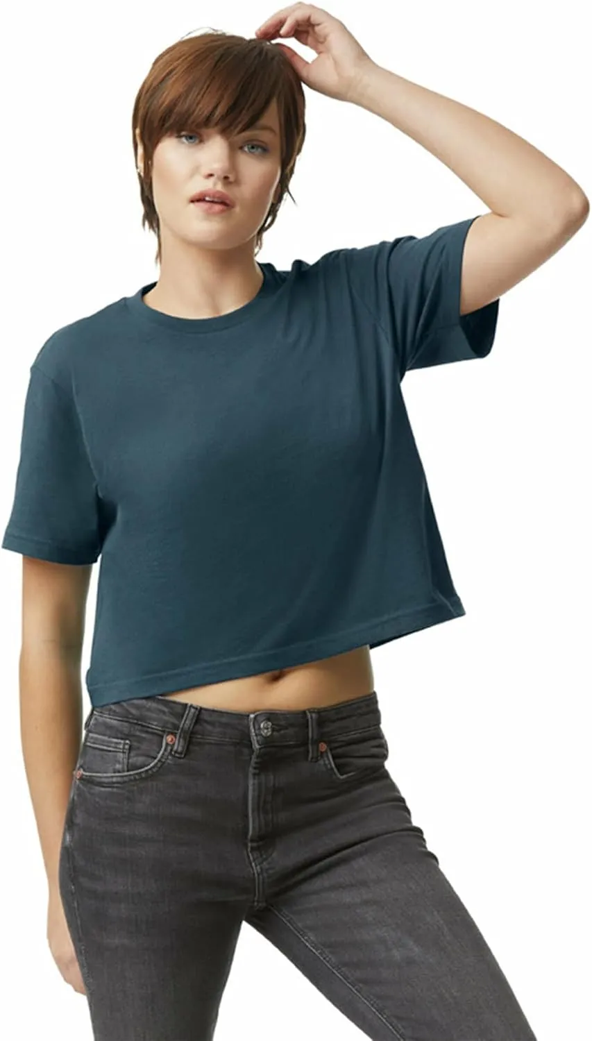 American Apparel Women's Fine Jersey Boxy T-Shirt, Style G102, 2-Pack