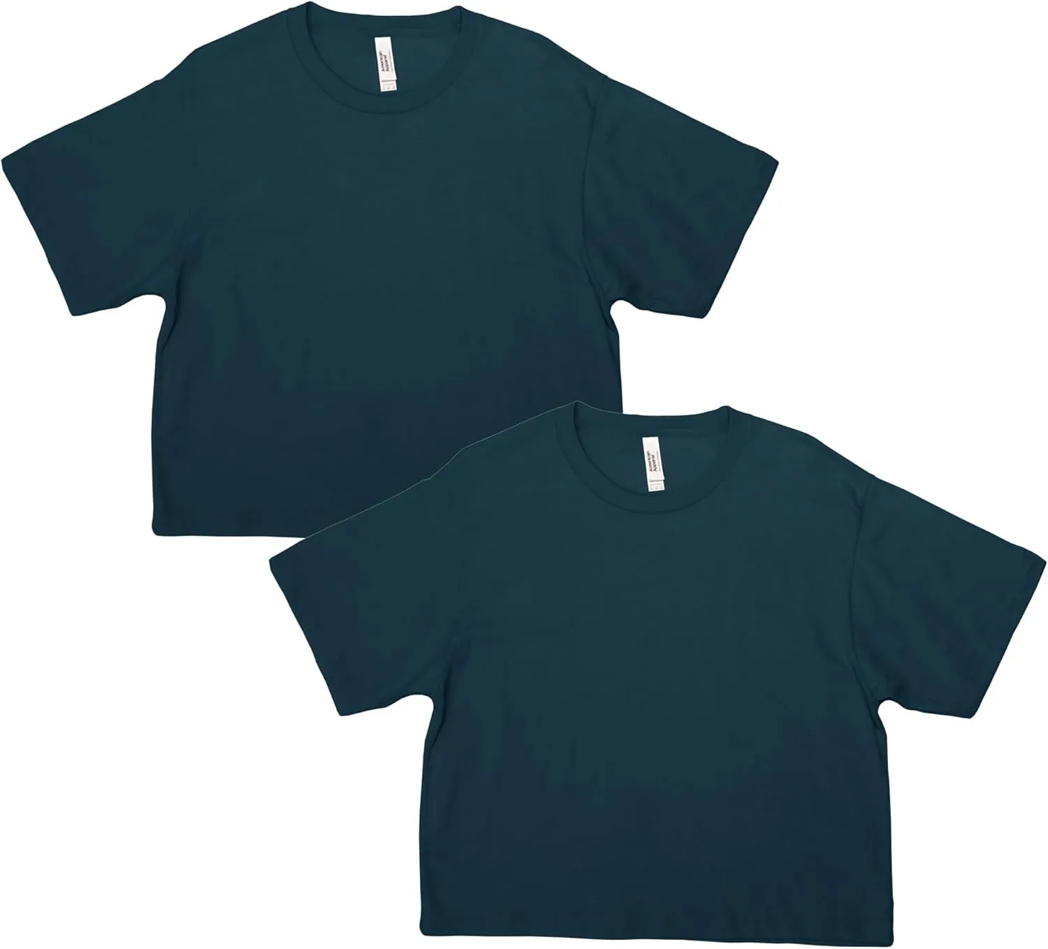American Apparel Women's Fine Jersey Boxy T-Shirt, Style G102, 2-Pack