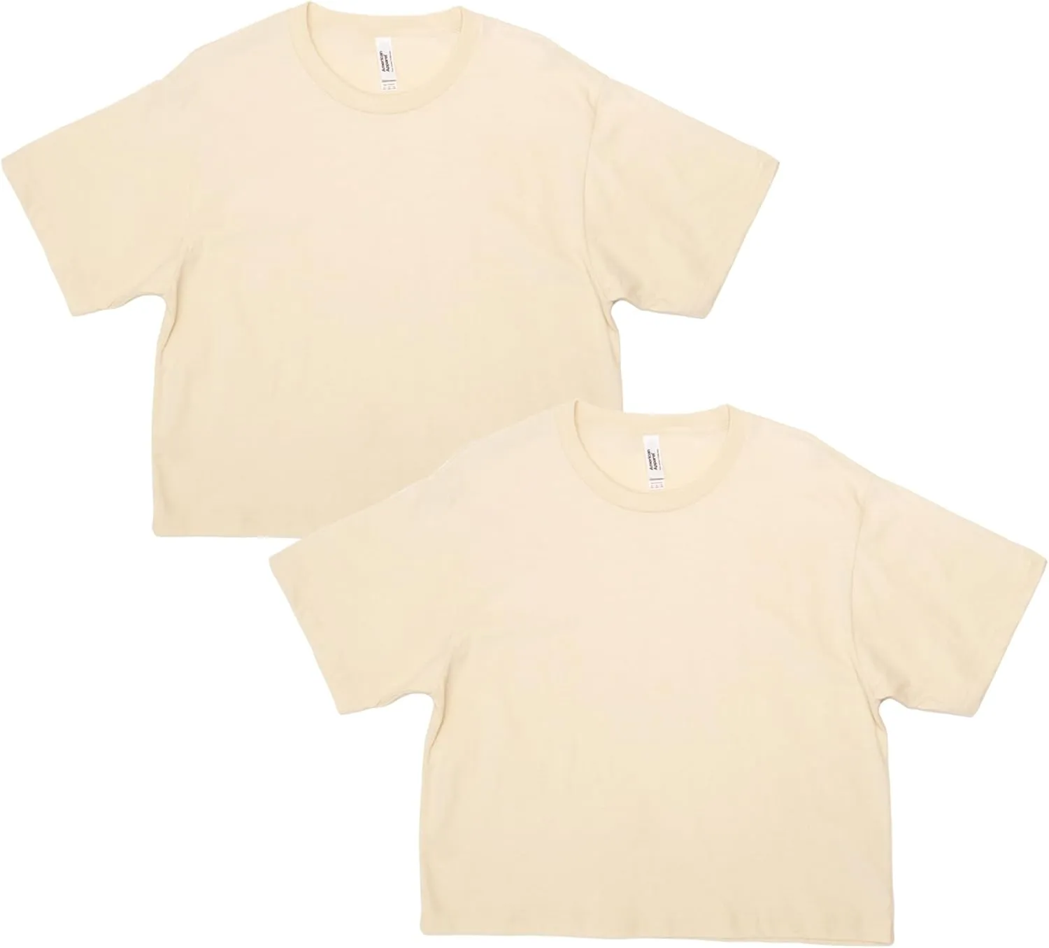 American Apparel Women's Fine Jersey Boxy T-Shirt, Style G102, 2-Pack