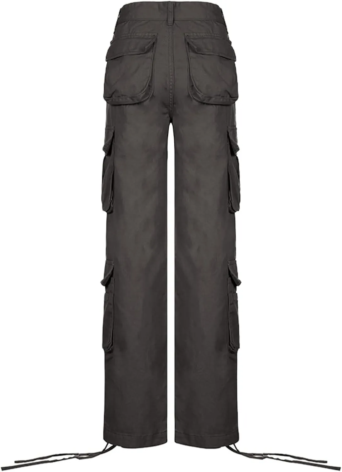 Awoscut Women's Y2k Cargo Pants Casual Straight Leg High Rise Baggy Joggers Trousers with Multiple Pockets Streetwear