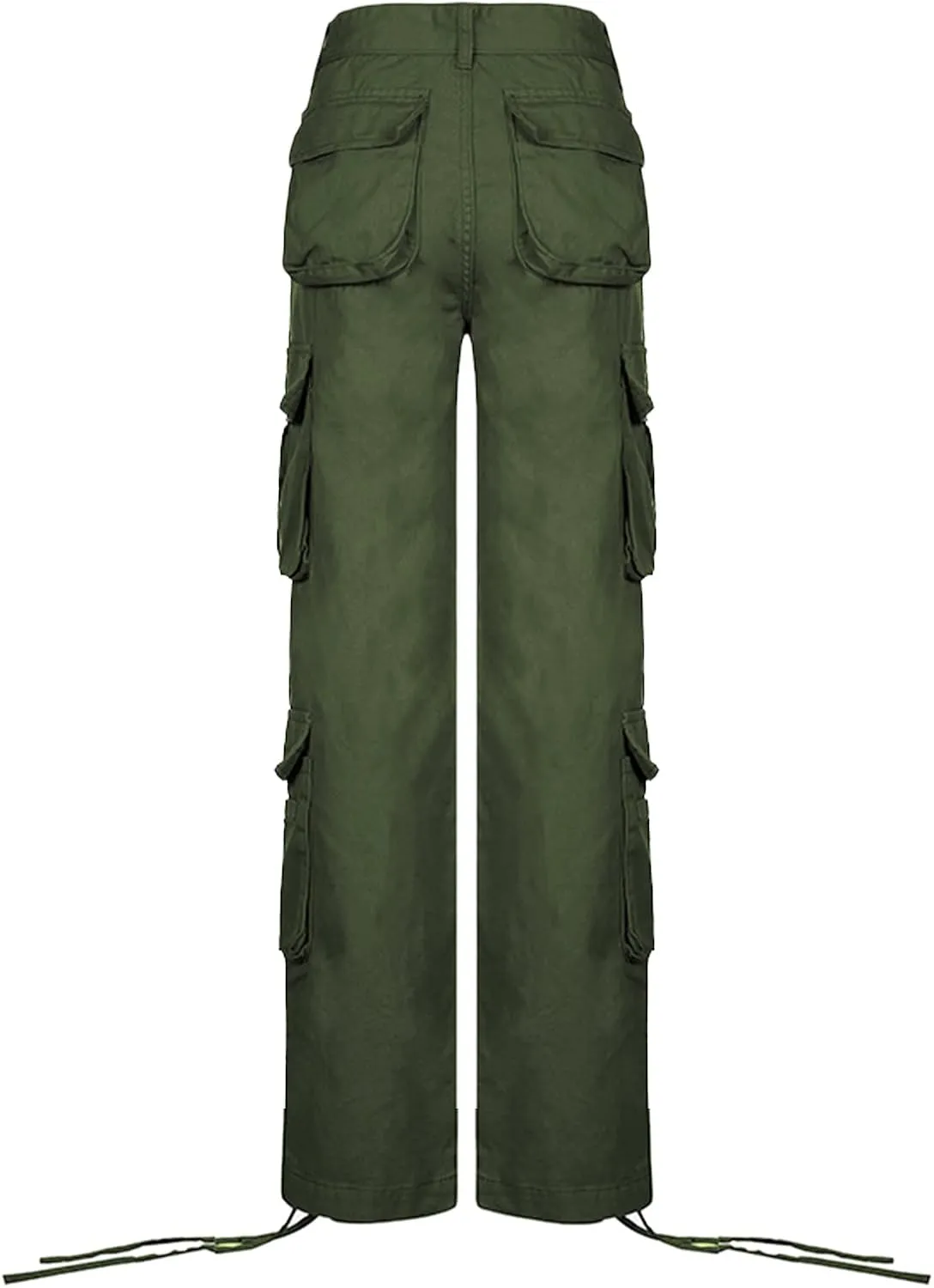 Awoscut Women's Y2k Cargo Pants Casual Straight Leg High Rise Baggy Joggers Trousers with Multiple Pockets Streetwear
