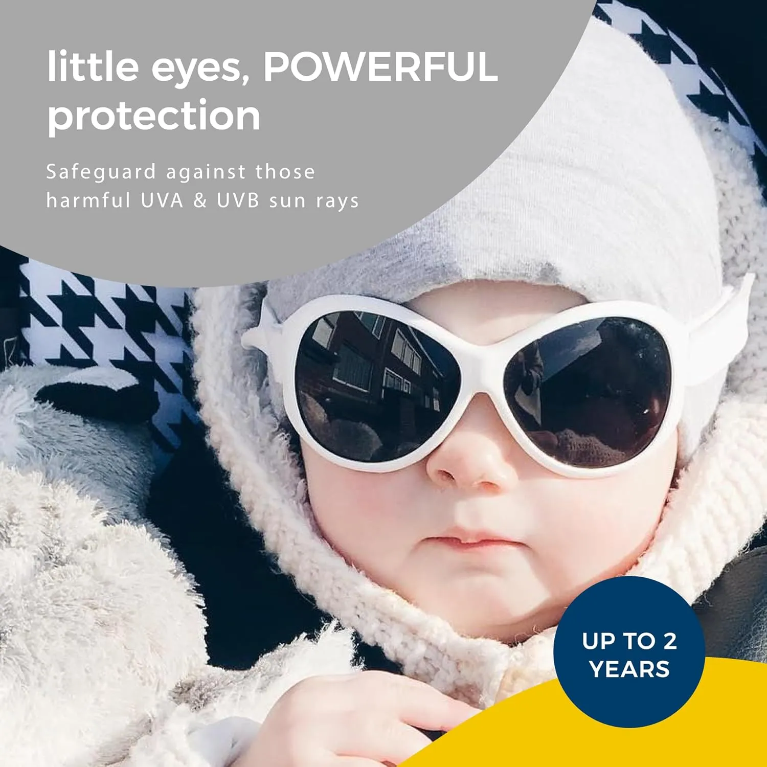Baby Banz Retro Oval Baby Sunglasses - 0-24 Months – 100% UV Eye Protection