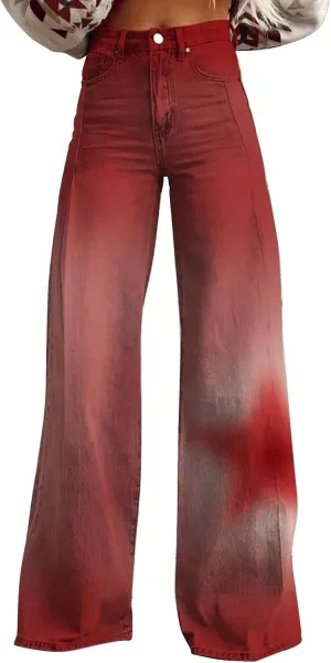 Baggy Jean for Woman 2025 Summer Casual Wide Leg Dark Wash Vintage Pant Y2K Street Fashion Denim Boyfriend Pants