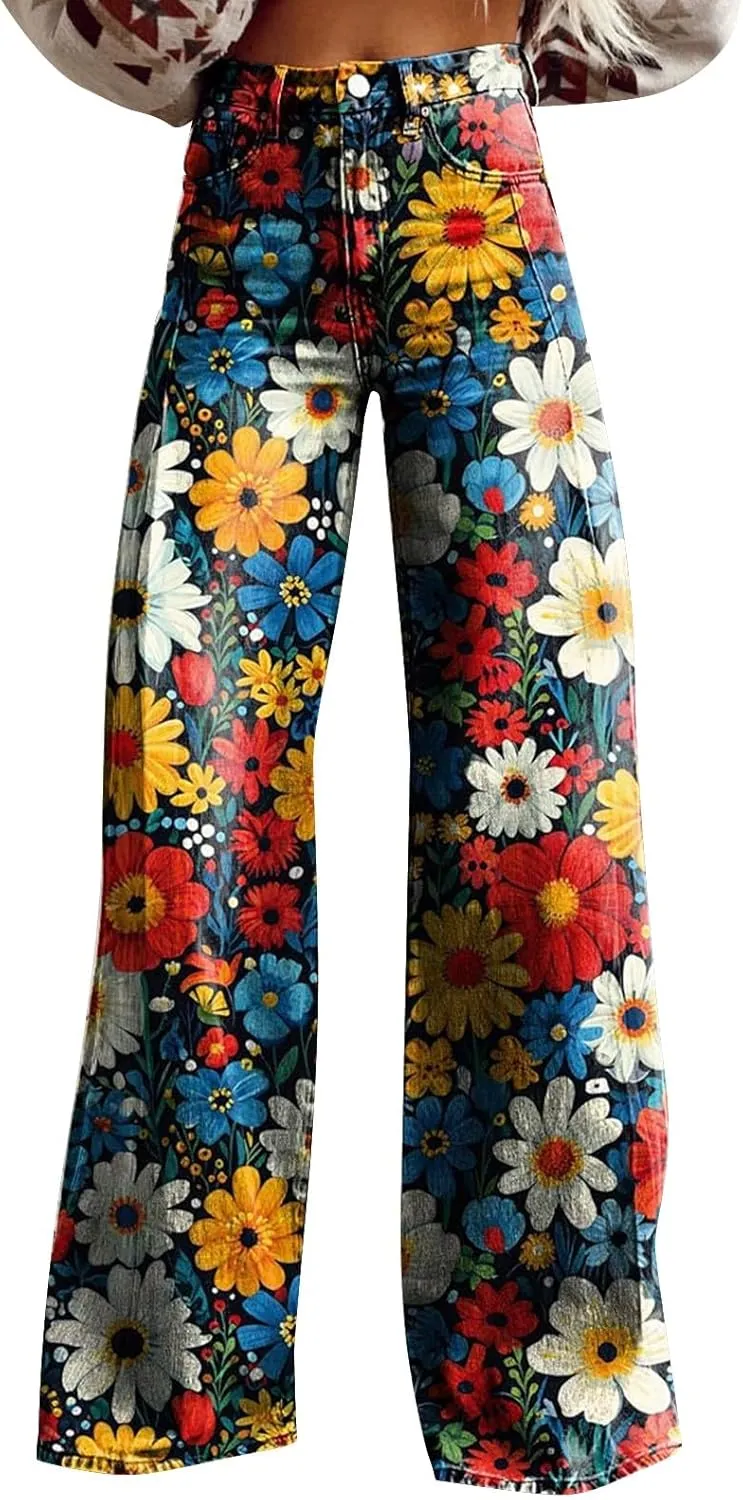 Baggy Jean for Woman 2025 Summer Dark Wash Vintage Pant Women's Y2K Street Fashion Wide Leg Denim Pant