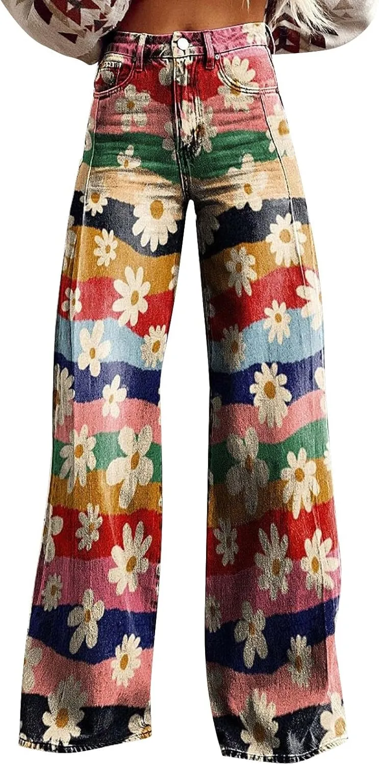 Baggy Jean for Woman 2025 Summer Dark Wash Vintage Pant Women's Y2K Street Fashion Wide Leg Denim Pant