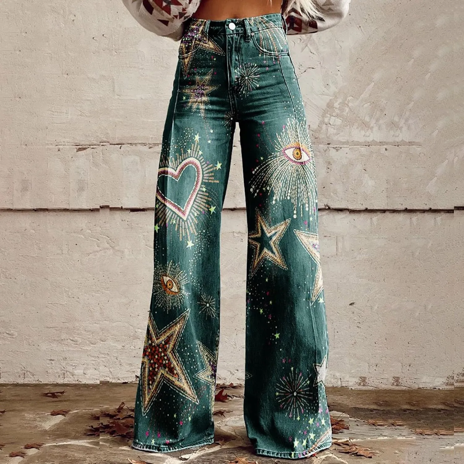 Baggy Jean for Woman 2025 Summer Dark Wash Vintage Pant Women's Y2K Street Fashion Wide Leg Denim Pant