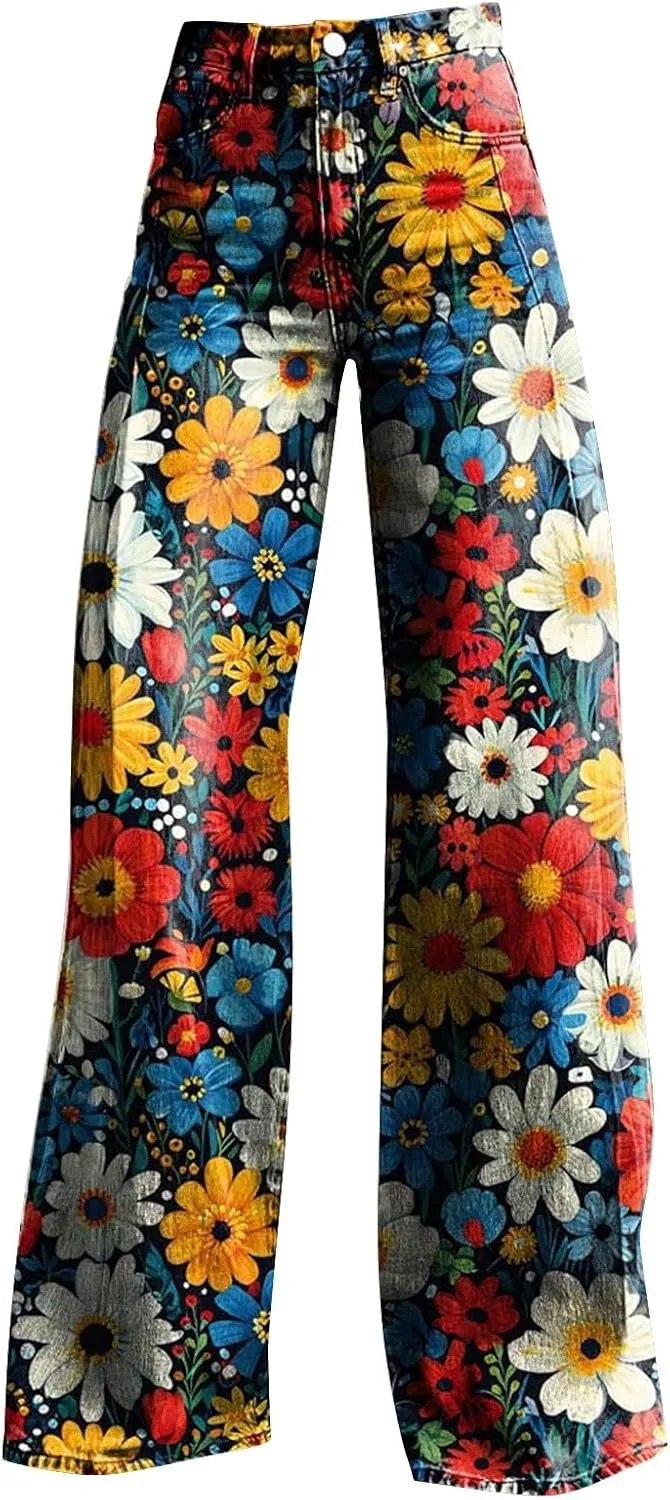 Baggy Jean for Woman 2025 Summer Dark Wash Vintage Pant Women's Y2K Street Fashion Wide Leg Denim Pant