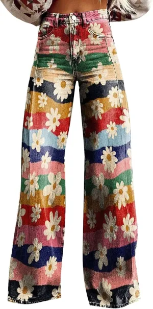 Baggy Jean for Woman 2025 Summer Dark Wash Vintage Pant Women's Y2K Street Fashion Wide Leg Denim Pant