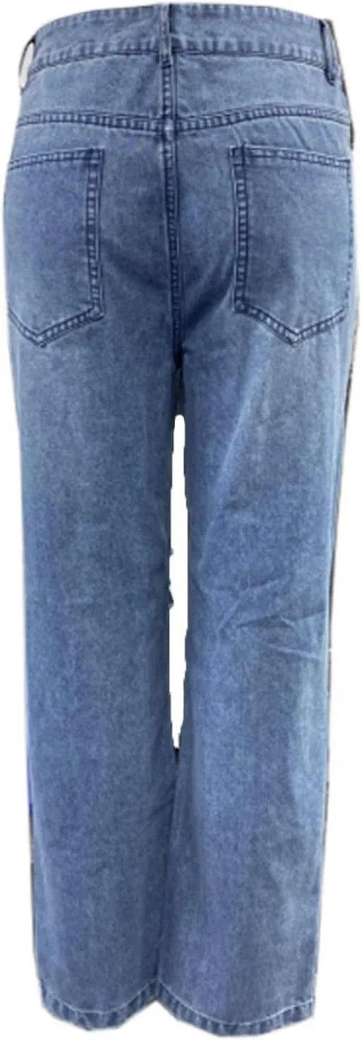 Baggy Jeans for Women Work Ripped Distressed High Rise Y2K E-Girl Fashion Oversized Baggy Loose Wide Leg Denim Pants