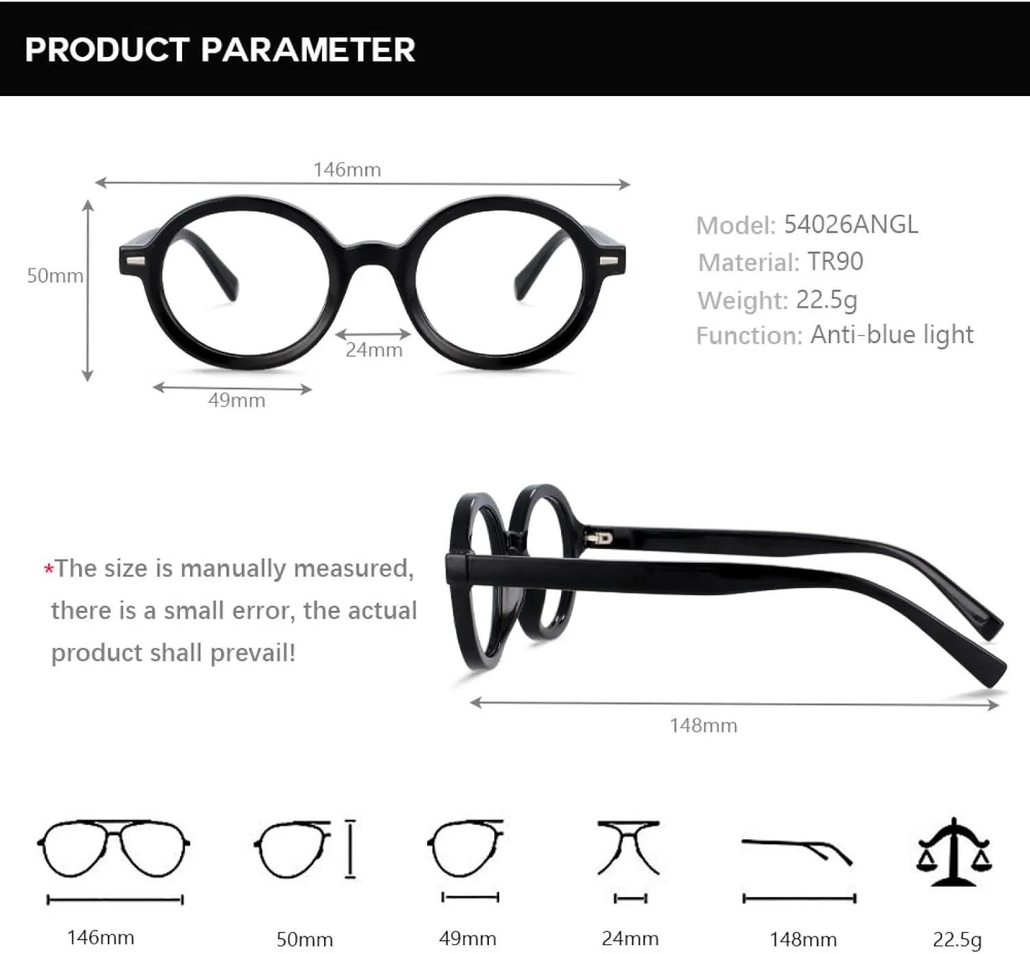 Big Frame Retro Oval Glasses Men Women Rivet Fashion