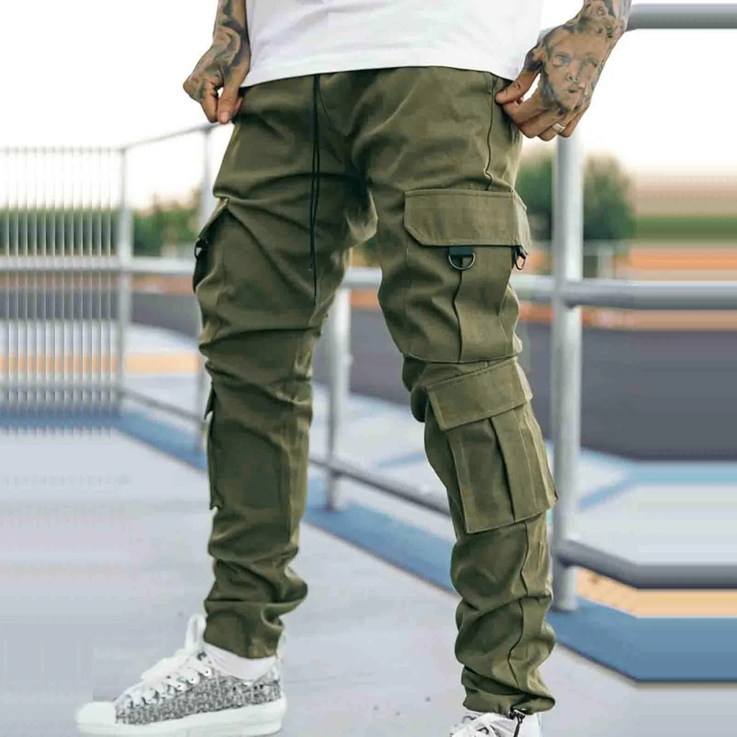Cargo Pants for Men Baggy Joggers Pants Chino Trousers Sweatpants Long Pants Workout Trousers Men's Fleece Sweatpants