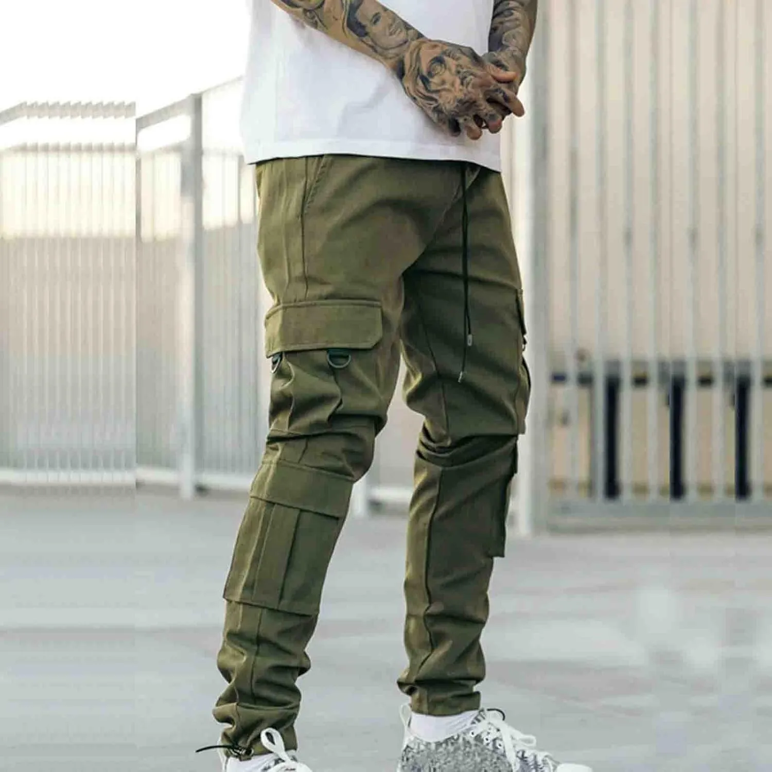 Cargo Pants for Men Baggy Joggers Pants Chino Trousers Sweatpants Long Pants Workout Trousers Men's Fleece Sweatpants