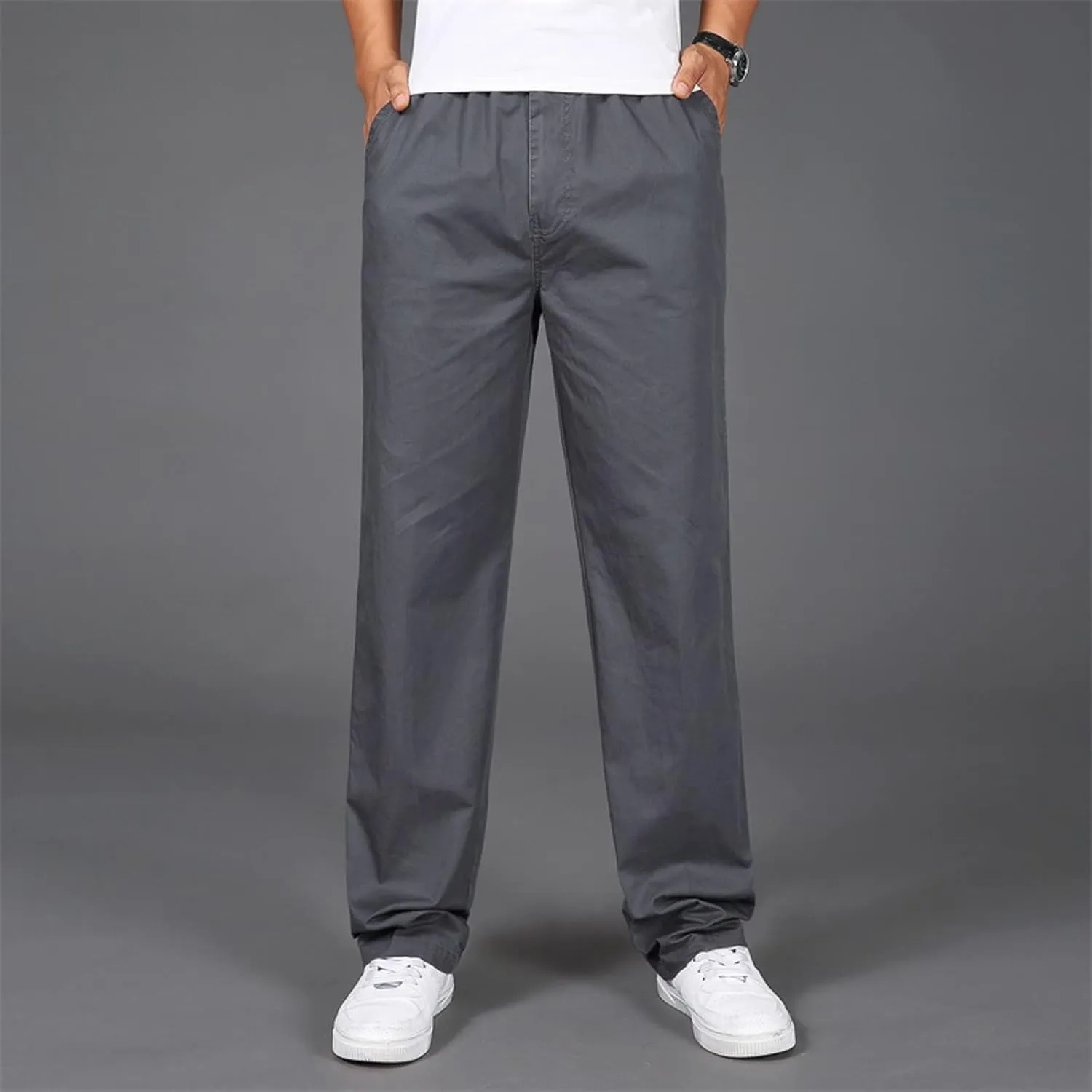 Cargo Pants for Men Relaxed Fit for Men with Pockets for Workout Jogging Running Men's Heavyweight Sweatpants Fleece