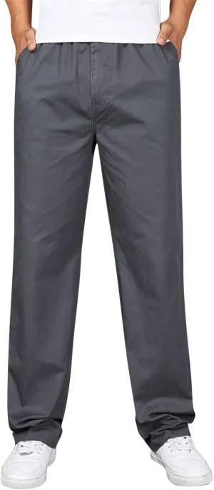 Cargo Pants for Men Relaxed Fit for Men with Pockets for Workout Jogging Running Men's Heavyweight Sweatpants Fleece