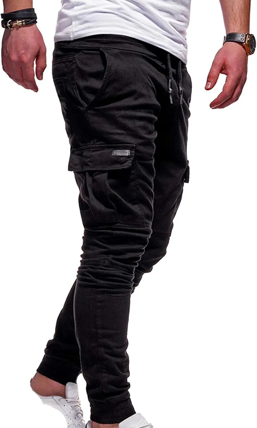 Cargo Pants for Men Relaxed Fit Hiking Work Pants Workout Joggers with Multi Pockets Ripstop Flex Camo Tactical Pants