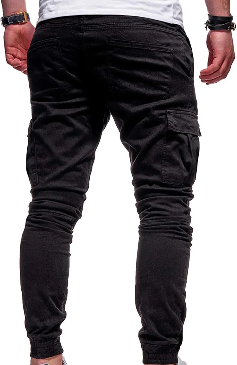 Cargo Pants for Men Relaxed Fit Hiking Work Pants Workout Joggers with Multi Pockets Ripstop Flex Camo Tactical Pants
