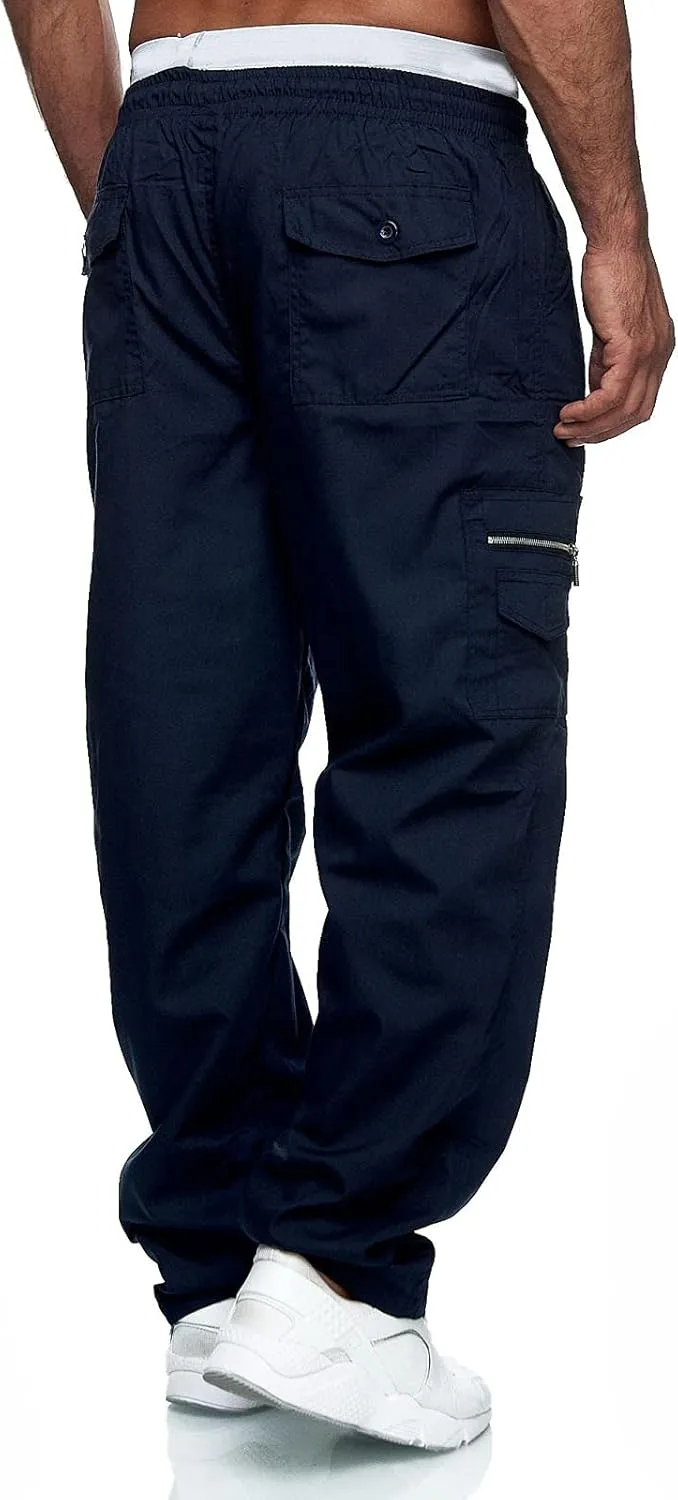 Cargo Pants for Men Relaxed Fit Mens Cargo Pants Comfortable Basic Pants Sport Daily Workout Pants Mens Baggy Joggers