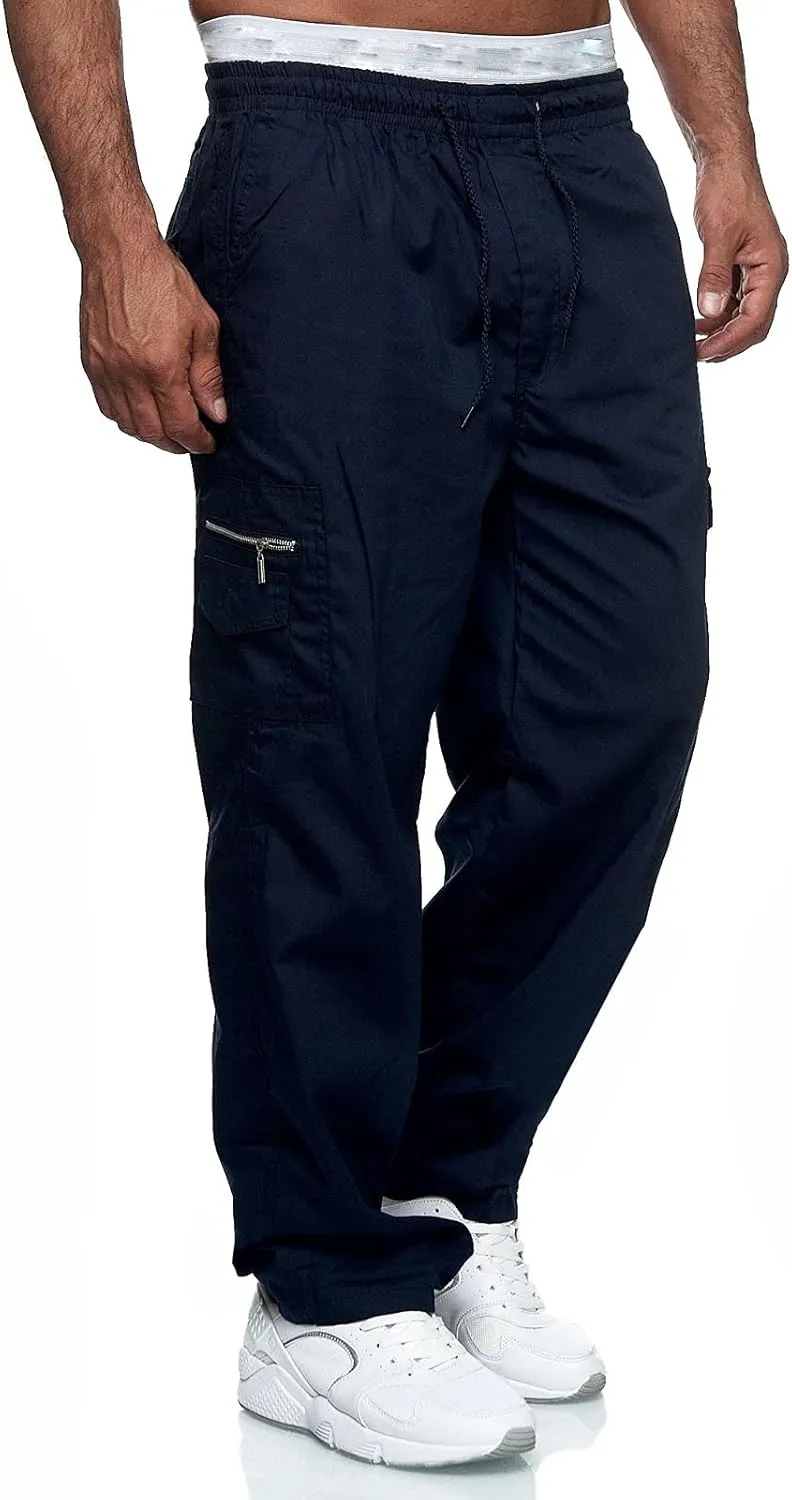 Cargo Pants for Men Relaxed Fit Mens Cargo Pants Comfortable Basic Pants Sport Daily Workout Pants Mens Baggy Joggers