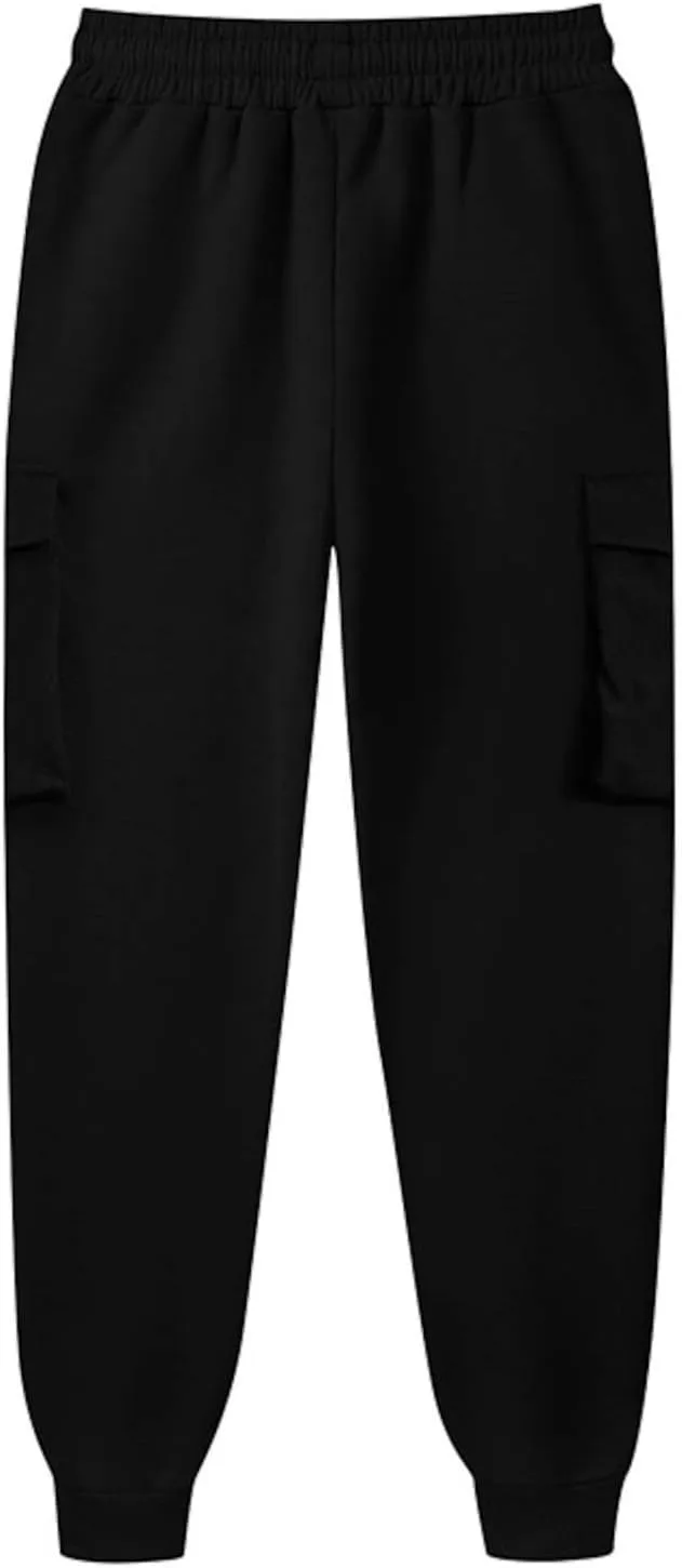 Cargo Pants Women Fleece Lined Joggers Sweatpants Baggy Casual Athletic Jogging Pants with Pocket Trendy Fall Outfits