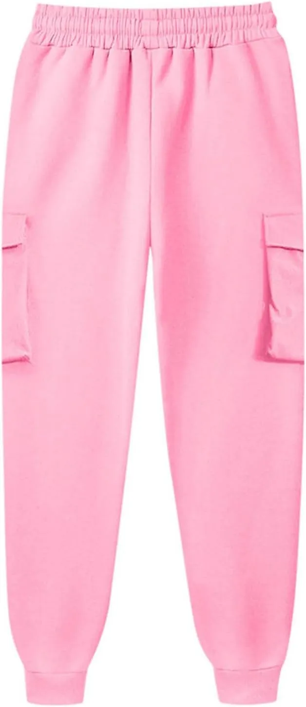Cargo Pants Women Fleece Lined Joggers Sweatpants Baggy Casual Athletic Jogging Pants with Pocket Trendy Fall Outfits