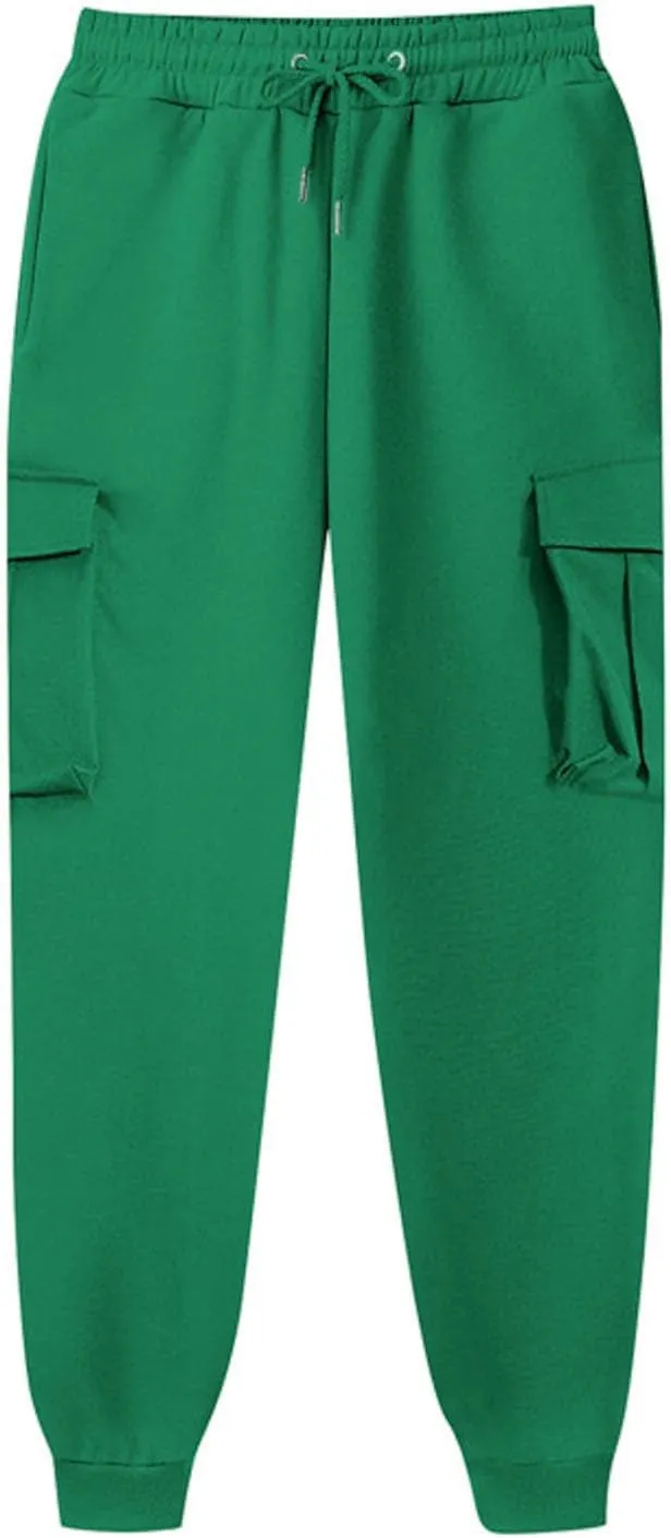 Cargo Pants Women Fleece Lined Joggers Sweatpants Baggy Casual Athletic Jogging Pants with Pocket Trendy Fall Outfits