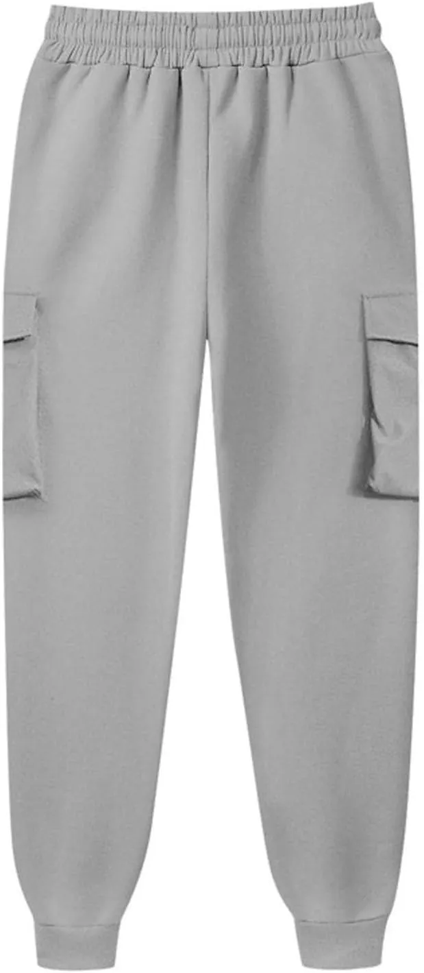 Cargo Pants Women Fleece Lined Joggers Sweatpants Baggy Casual Athletic Jogging Pants with Pocket Trendy Fall Outfits