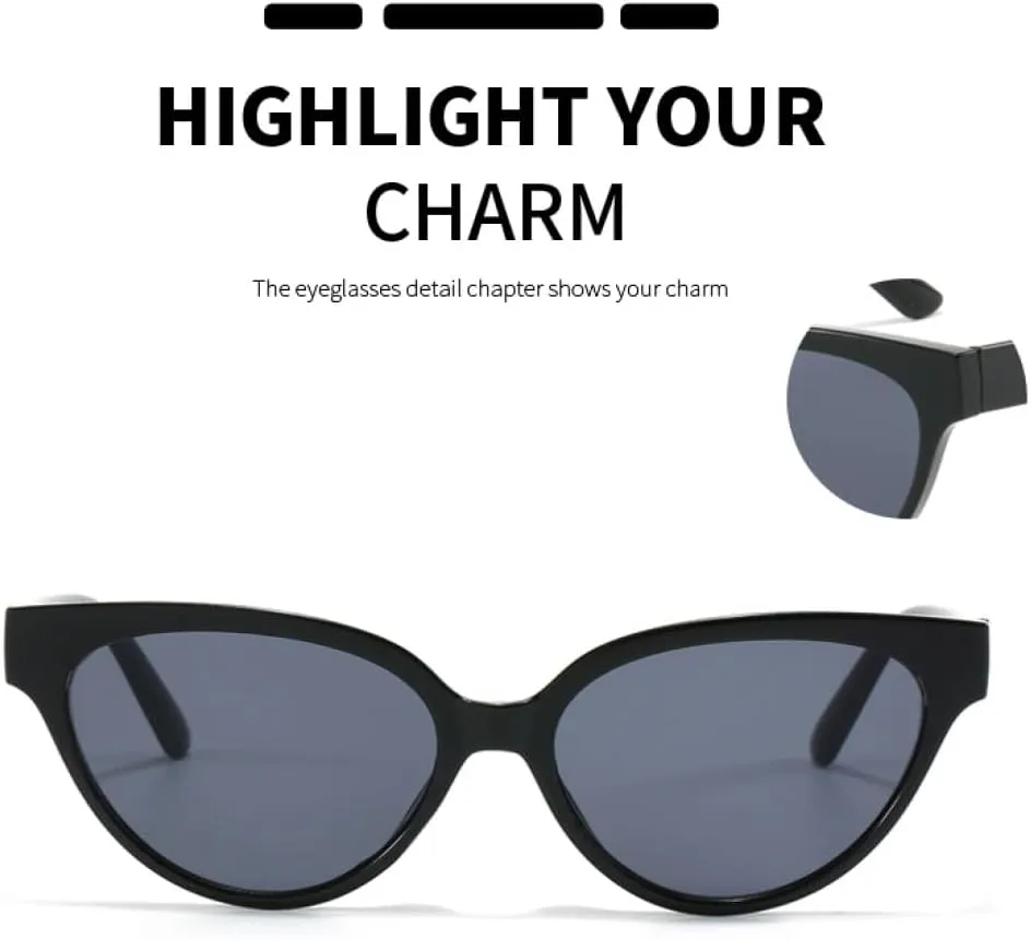 Cat Eye Sunglasses Women Men Shades Retro Cat Eye Sun Glasses UV400 Vintage Travel Eyewear Female