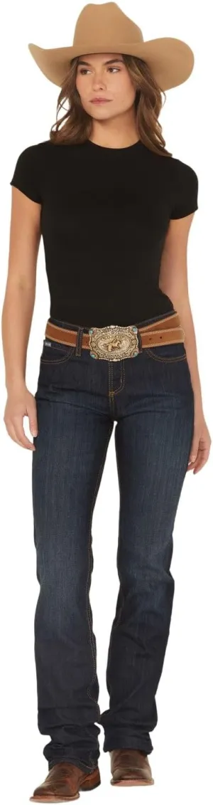 Cinch Women's Jenna Dark Wash Straight Leg Relaxed Fit Stretch Denim Jeans - MJ80152071 9 LNG