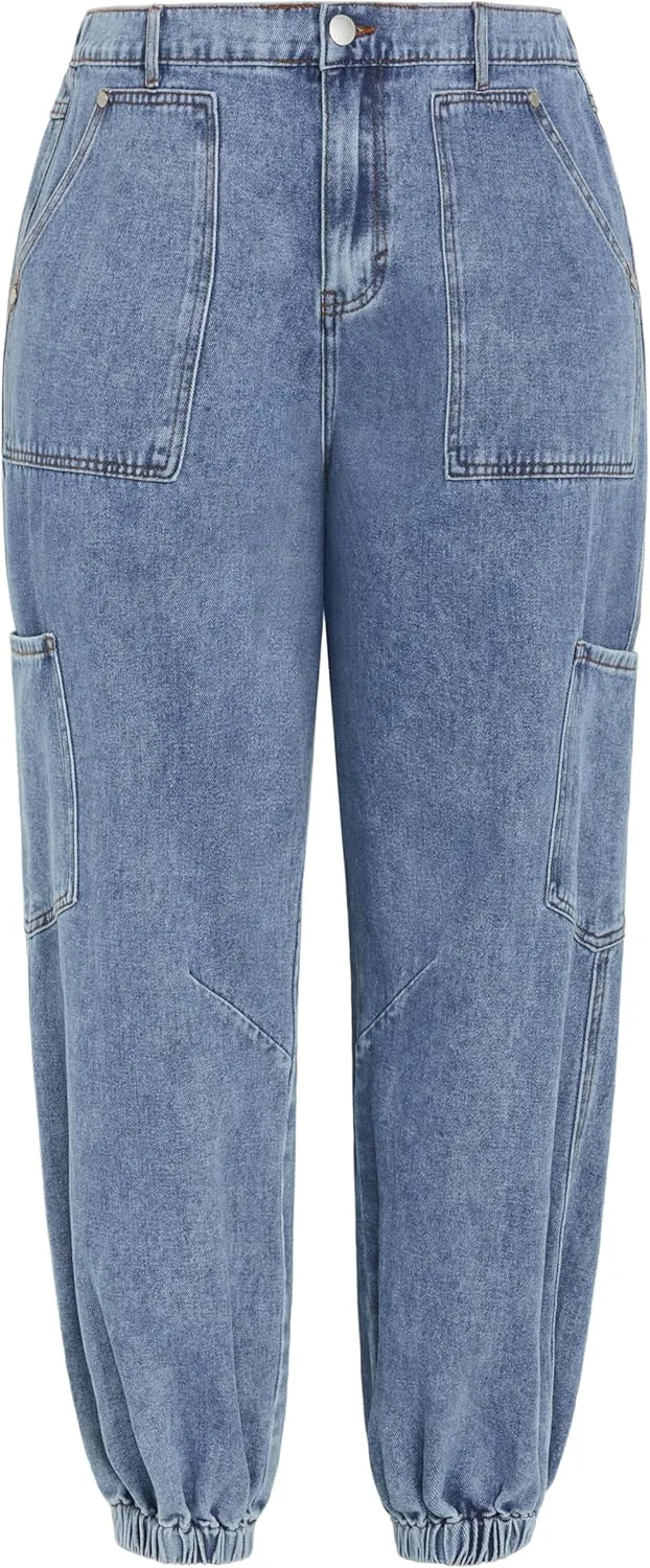 City Chic Women's Plus Size Iona Light Wash Jean