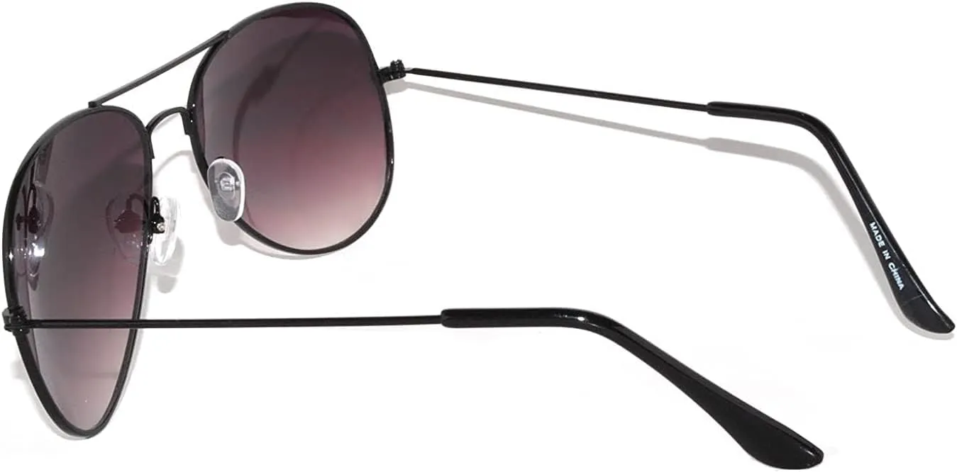 Classic Aviator Style Sunglasses Metal Frame Colored Lens UV 400 Unisex