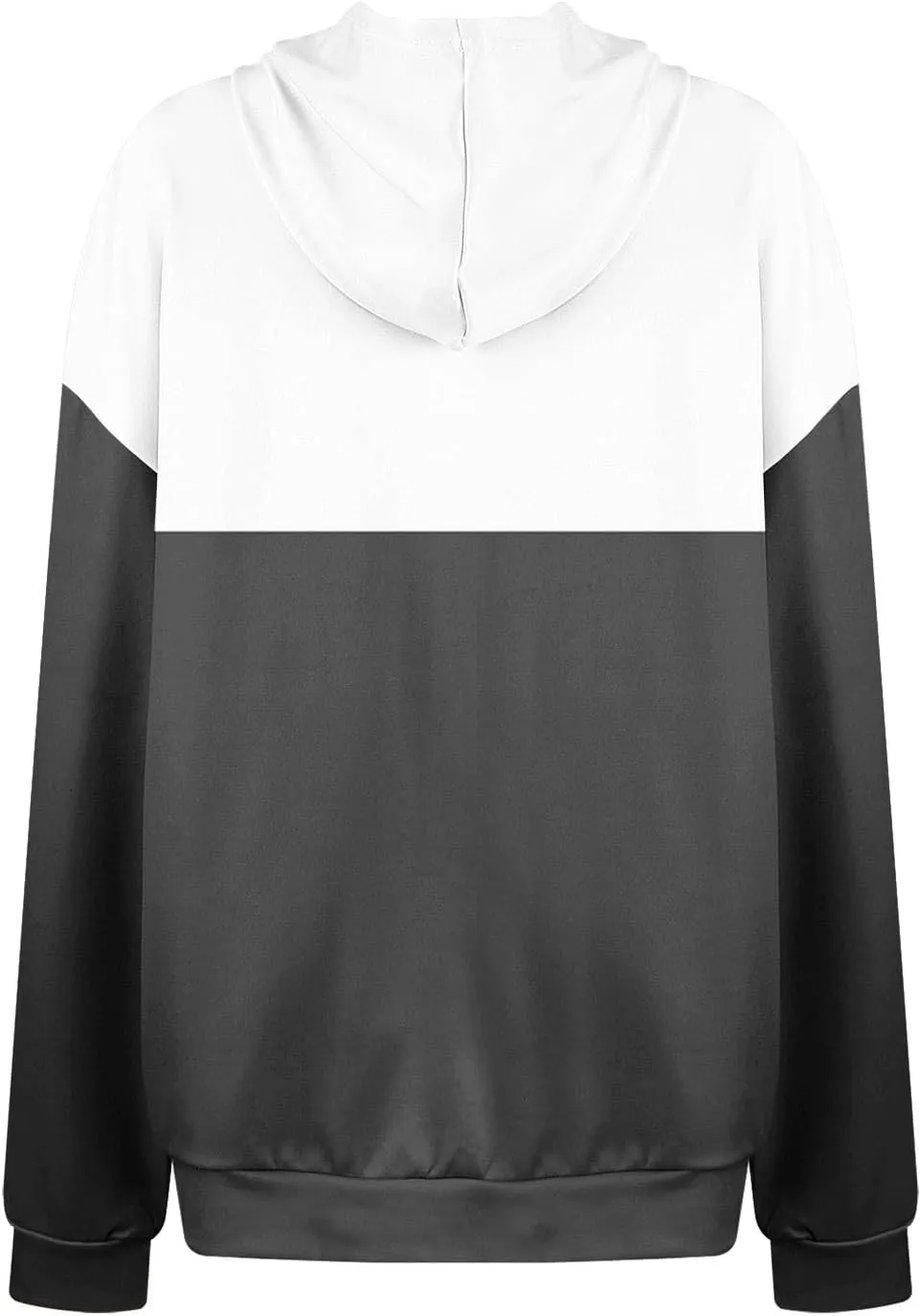 Colorblock Hoodie for Women Long Sleeve Pullover Drawstring Sweatshirt Kangaroo Pocket Top Fall Goingout Athleisure