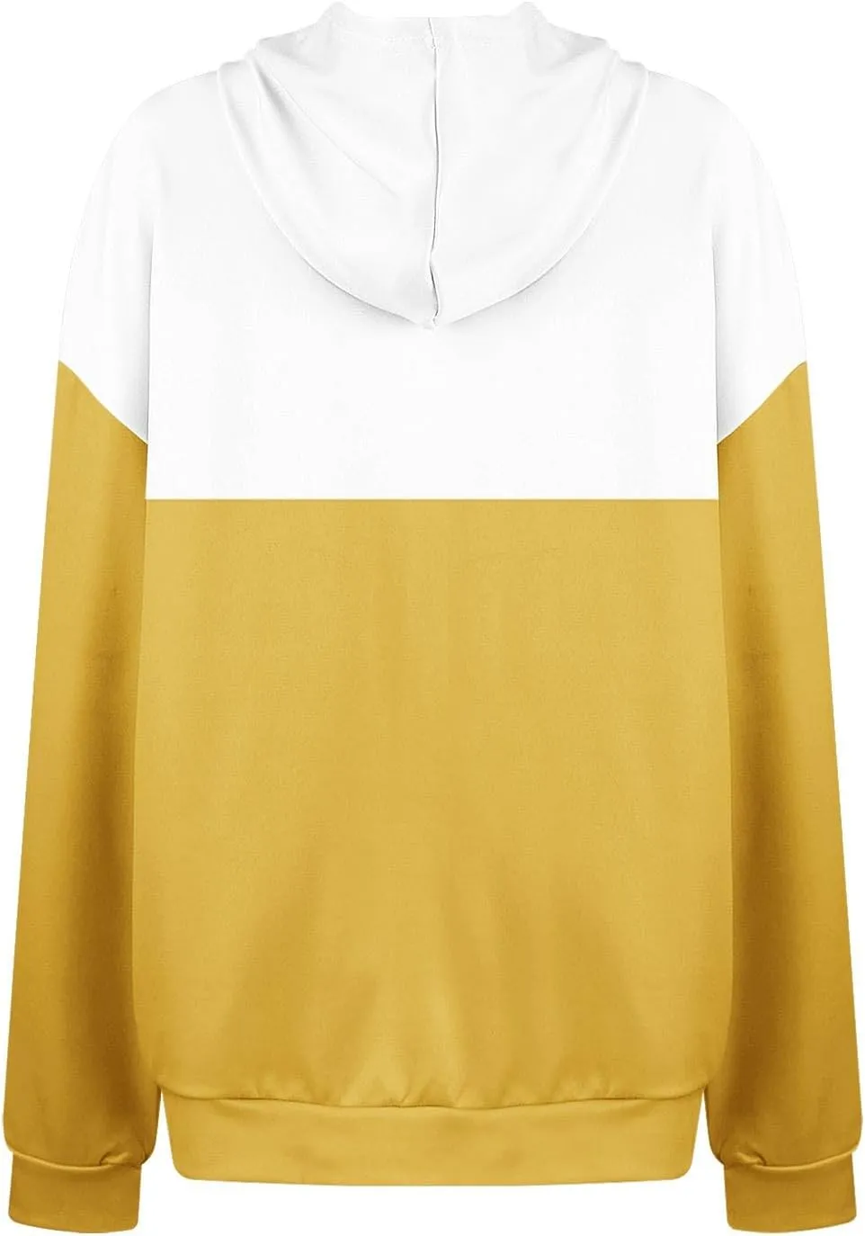 Colorblock Hoodie for Women Long Sleeve Pullover Drawstring Sweatshirt Kangaroo Pocket Top Fall Goingout Athleisure