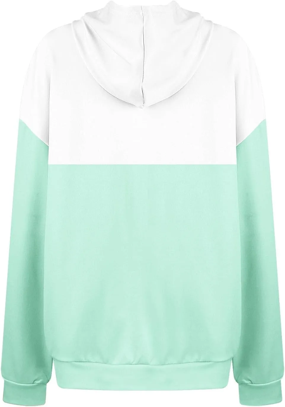 Colorblock Hoodie for Women Long Sleeve Pullover Drawstring Sweatshirt Kangaroo Pocket Top Fall Goingout Athleisure