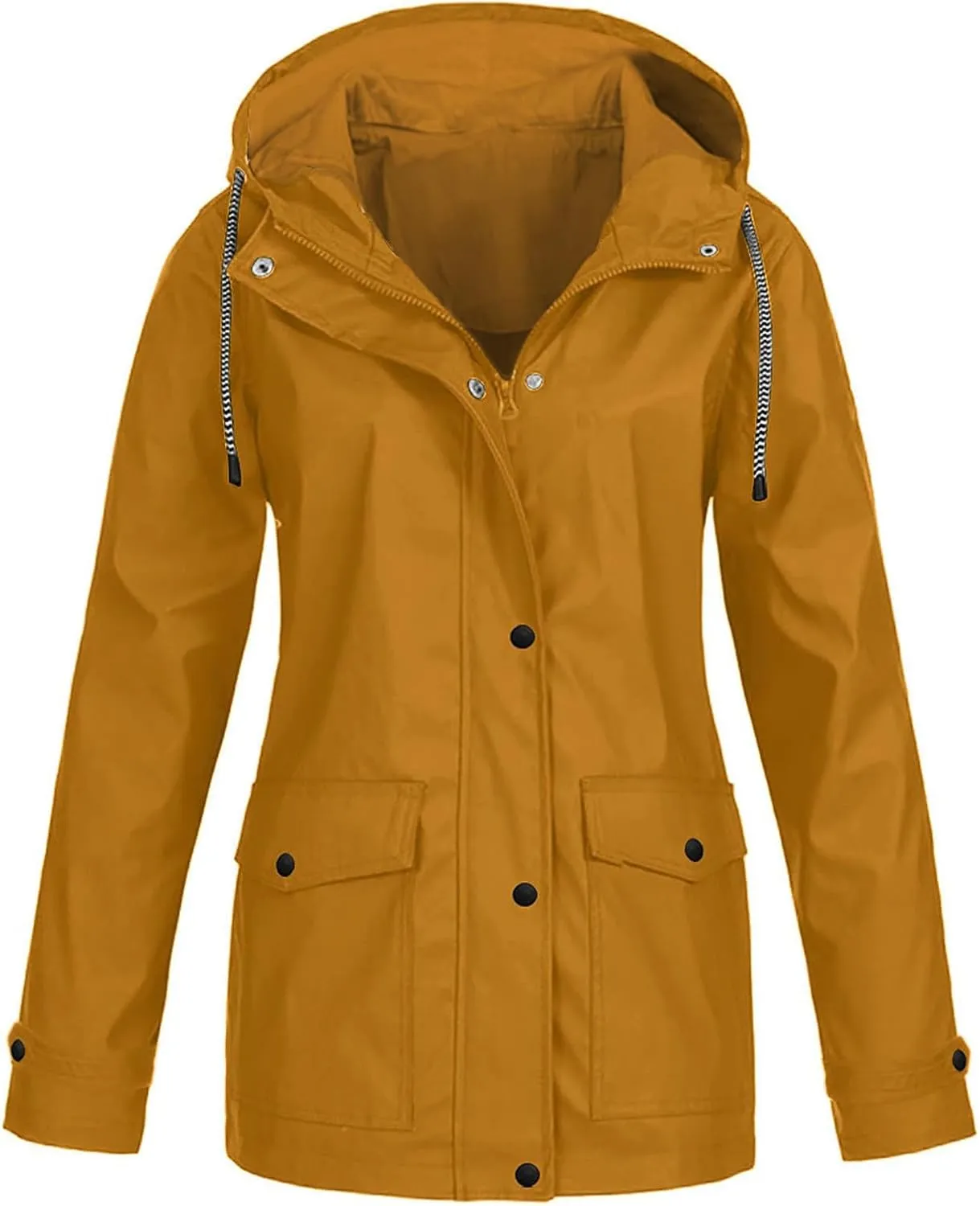 CRNTCEM Men's Waterproof Rain Jacket Fall Soft Shell Hooded Military Tactical Jacket Lightweight Hiking Windbreaker Jackets