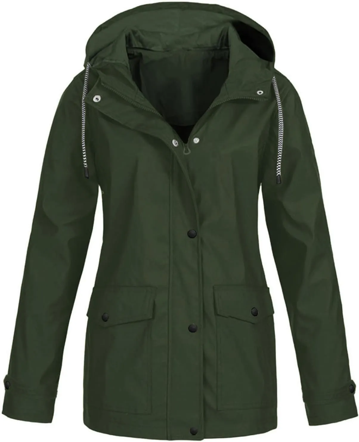 CRNTCEM Men's Waterproof Rain Jacket Fall Soft Shell Hooded Military Tactical Jacket Lightweight Hiking Windbreaker Jackets