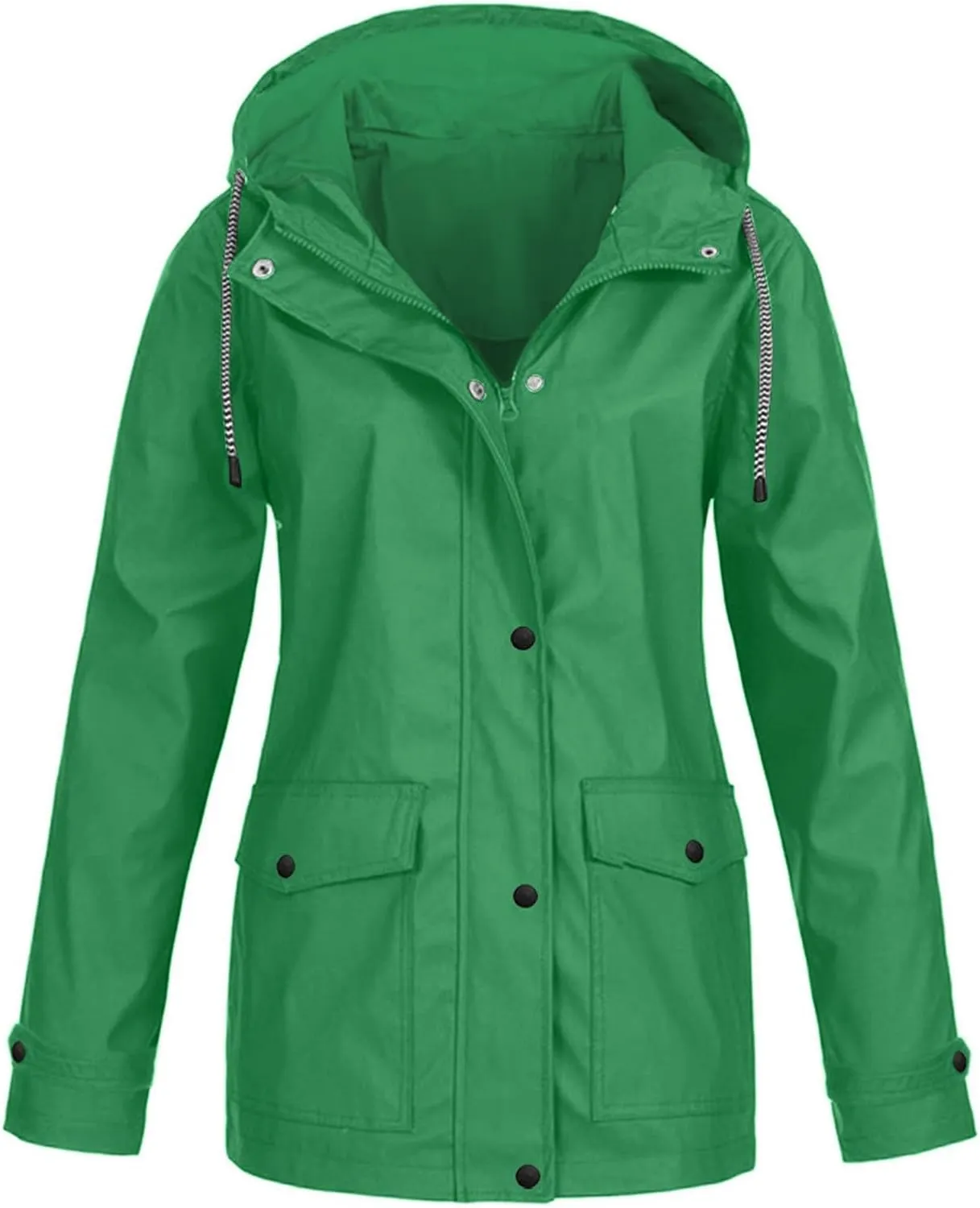 CRNTCEM Men's Waterproof Rain Jacket Fall Soft Shell Hooded Military Tactical Jacket Lightweight Hiking Windbreaker Jackets