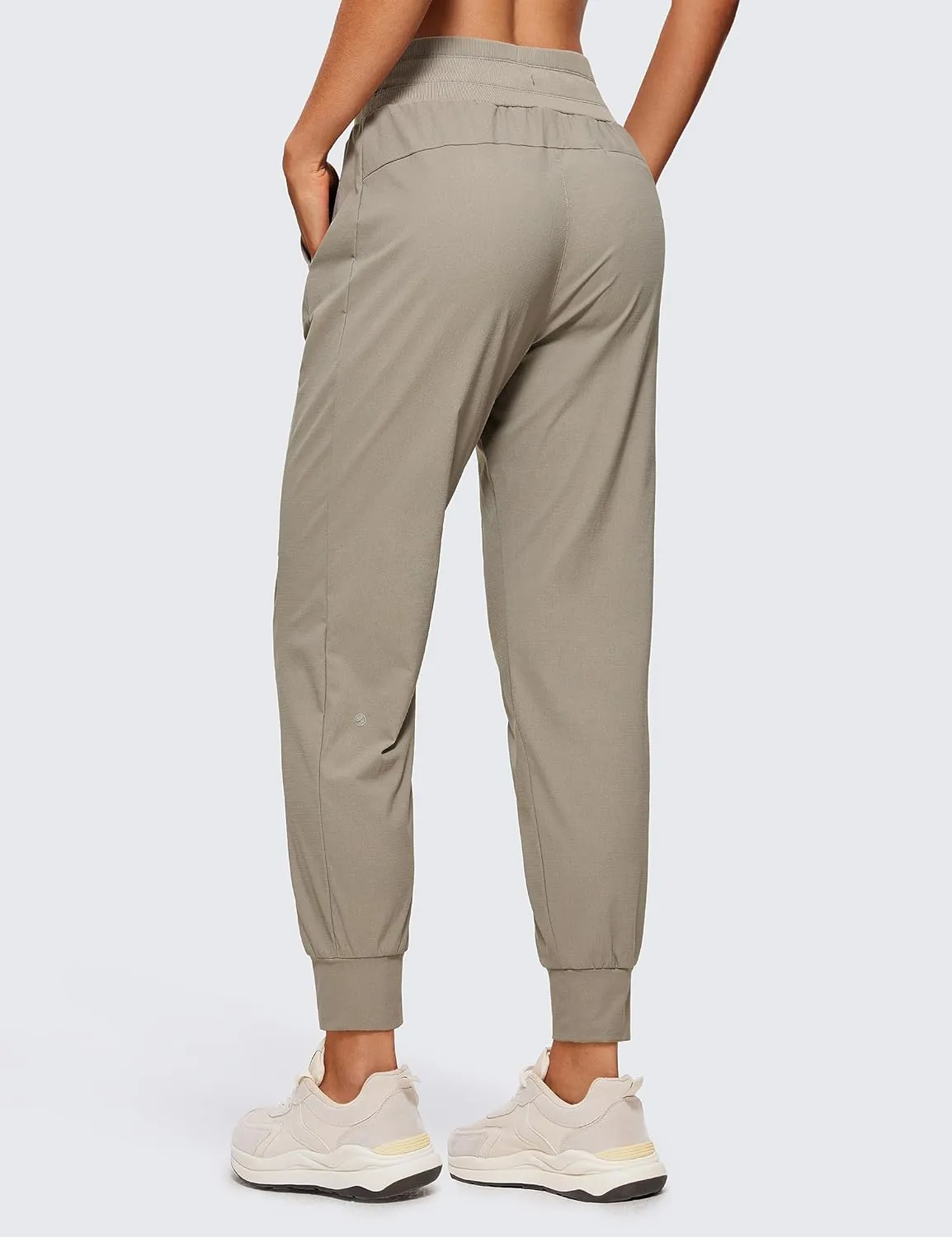CRZ YOGA Athletic High Waisted Joggers for Women 27.5" - Lightweight Workout Travel Casual Outdoor Hiking Pants with Pockets