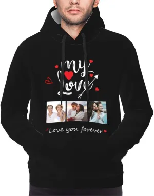 Custom Hoodie 4 Side Print Personalized Unisex Sweatshirts for Men Women On Front Back Sleeve Design Your Own Hoodies