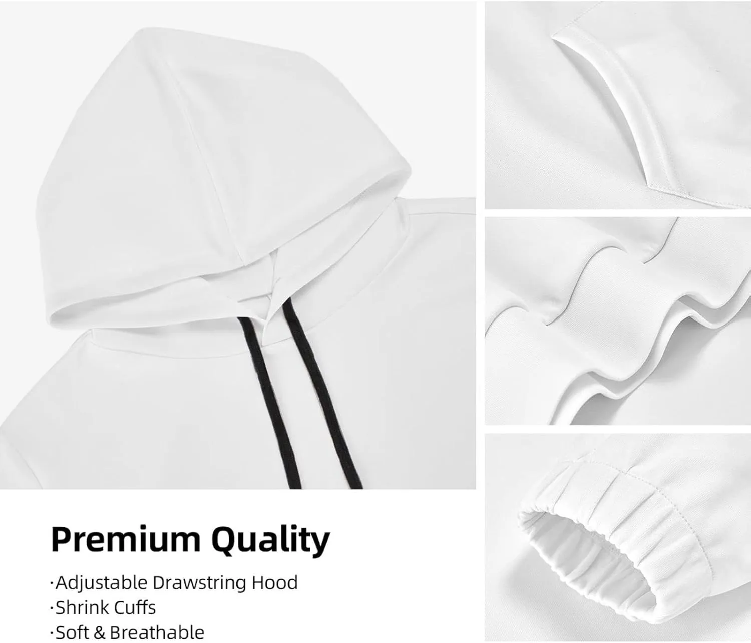 Custom Hoodie 4 Side Print Personalized Unisex Sweatshirts for Men Women On Front Back Sleeve Design Your Own Hoodies