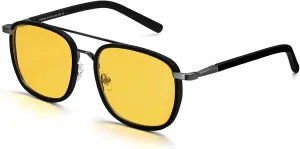 Dollger Polarized Trendy Sunglasses for Men Women Square Aviator UV Protection Lightweight Oversized Metal Sun Glassses