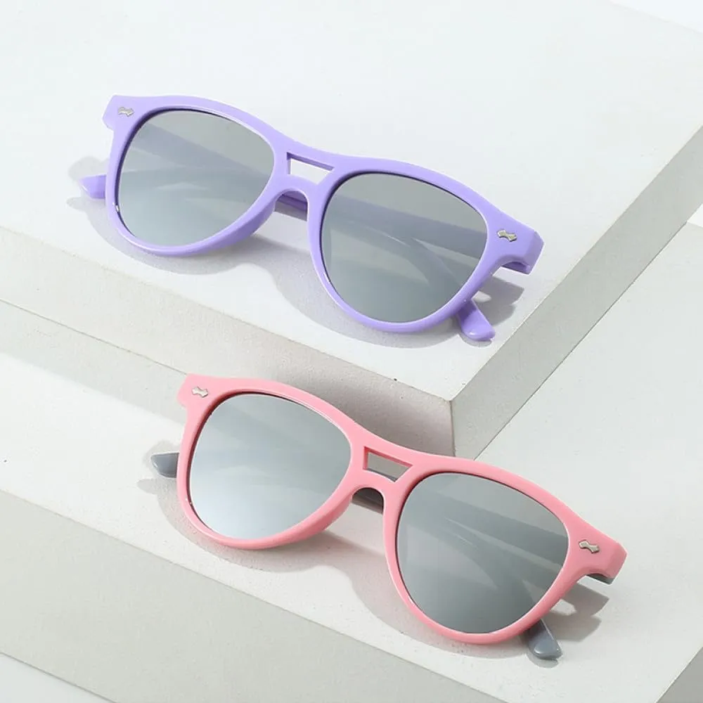 Double Bridges Oval Sunglasses Women Vintage Punk Rivets Men Gradient Mirror Cat Eye Sun Glasses Shades UV400