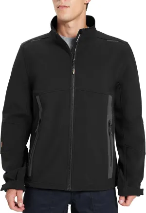 DURAWERK Softshell Jacket Mens Fleece Jacket Water Resistant Jackets Work Jackets for Men Tactical Jacket Windbreaker